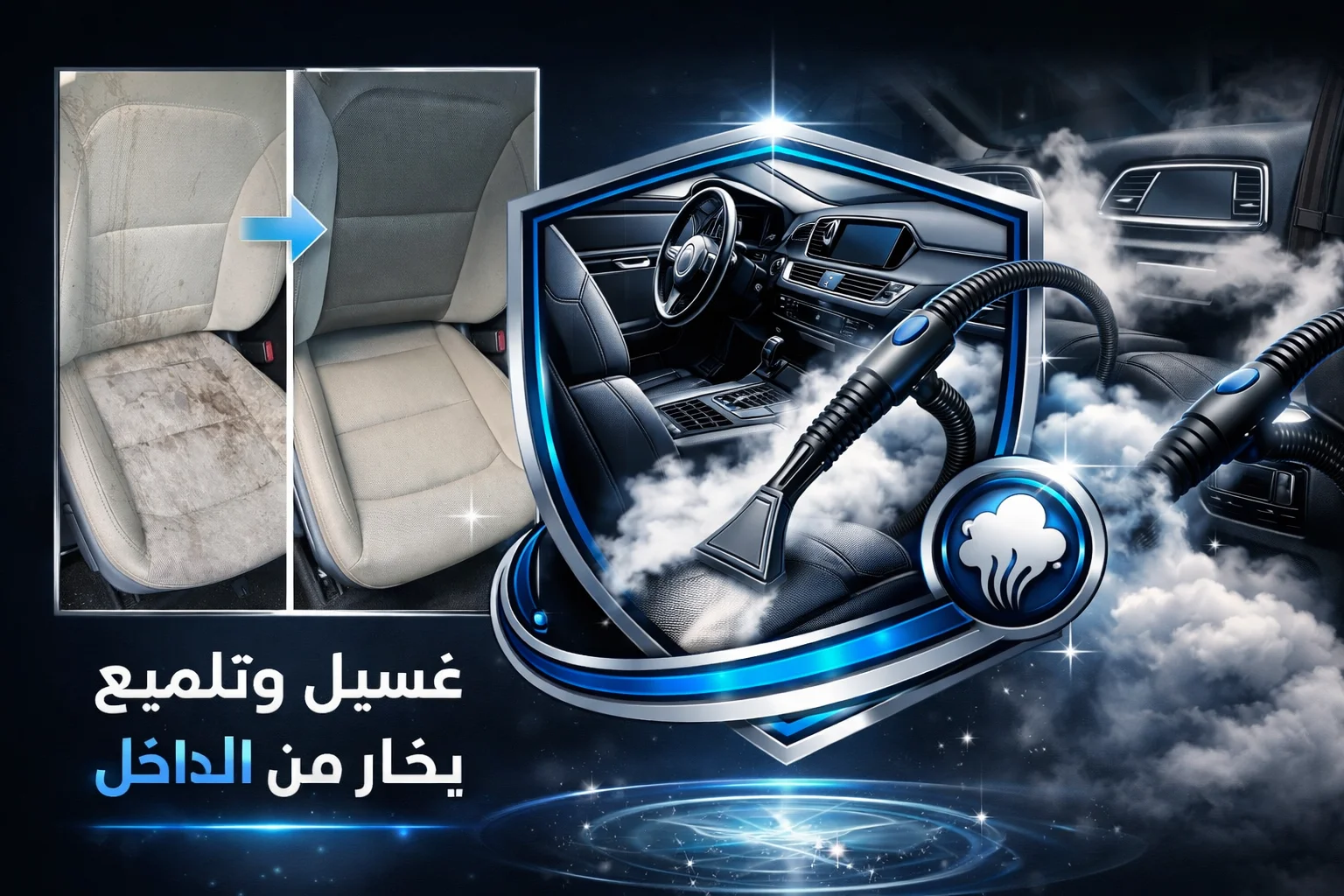 فريق مغسلة بخار ولمعه المتنقل
